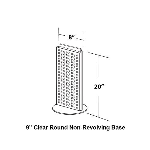 Azar Displays Azar 700509-BLK Non-Revolving Base Solid Pegboard Counter Unit, 8-Inch Width by 20-Inch Height on 9-Inch, Black - Image 3