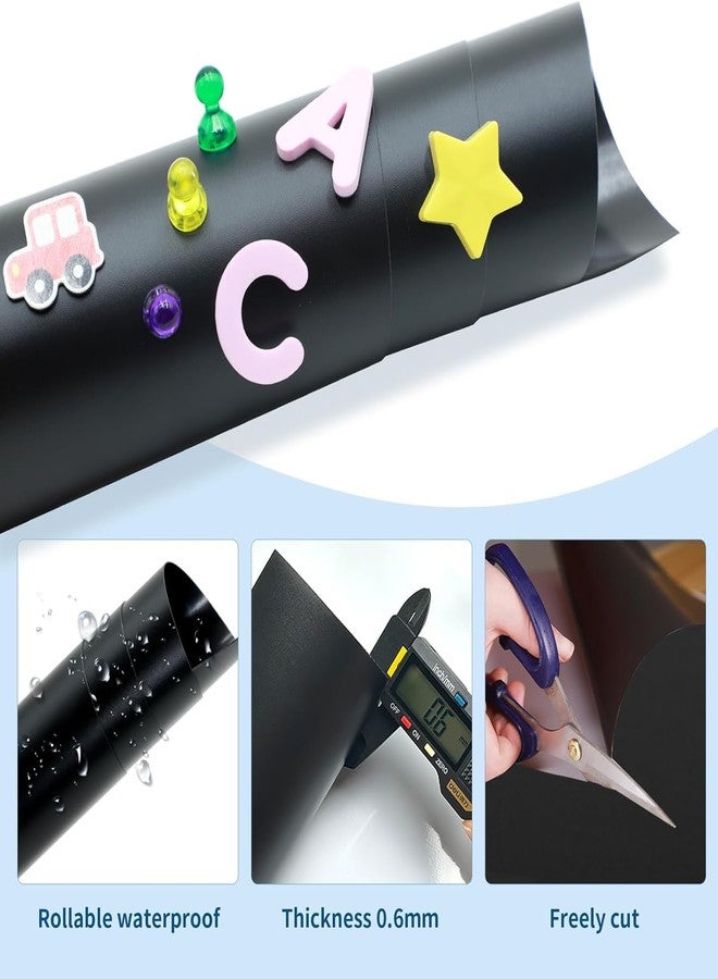 Dr. Magnet Magnetic Chalkboard Contact Paper,24"x36" Blackboard Wallpaper Peel and Stick,Magnetic Black Board Wall Decal for Home Playroom Classroom (Black) - Image 5
