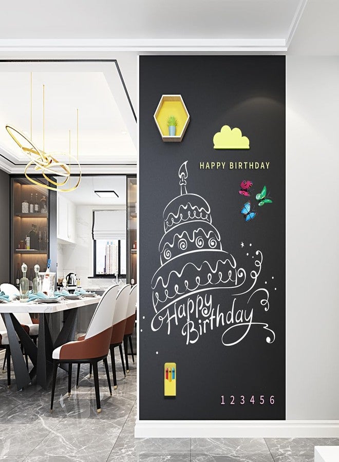 Dr. Magnet Magnetic Chalkboard Contact Paper,24"x36" Blackboard Wallpaper Peel and Stick,Magnetic Black Board Wall Decal for Home Playroom Classroom (Black) - Image 2