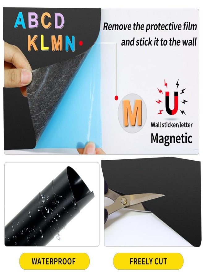 Dr. Magnet Magnetic Chalkboard Contact Paper,24"x36" Blackboard Wallpaper Peel and Stick,Magnetic Black Board Wall Decal for Home Playroom Classroom (Black) - Image 4