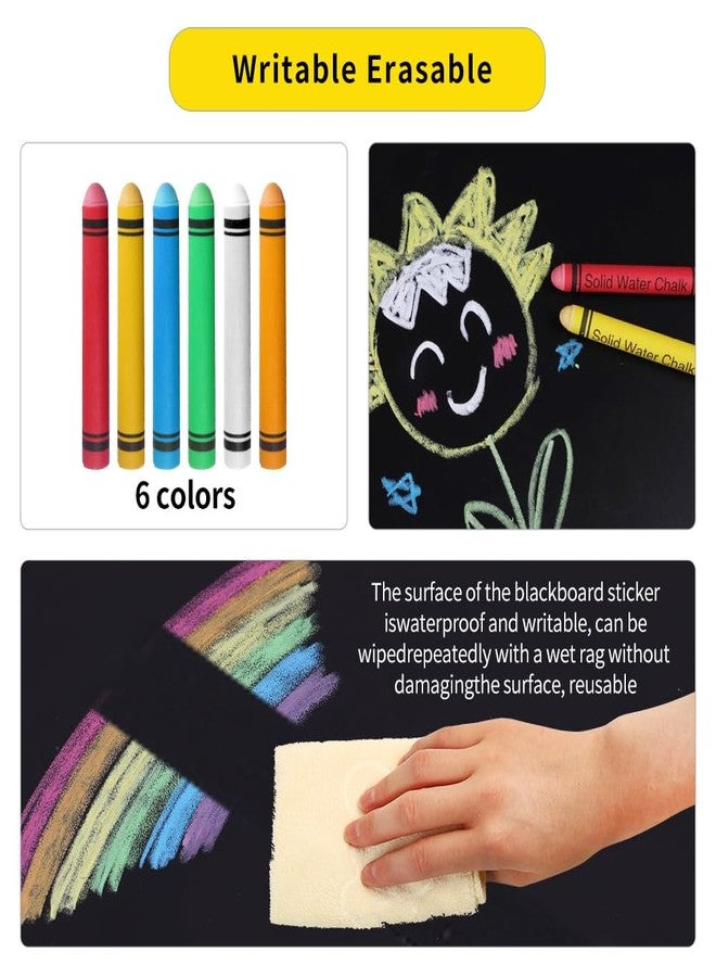 Dr. Magnet Magnetic Chalkboard Contact Paper,24"x36" Blackboard Wallpaper Peel and Stick,Magnetic Black Board Wall Decal for Home Playroom Classroom (Black) - Image 3