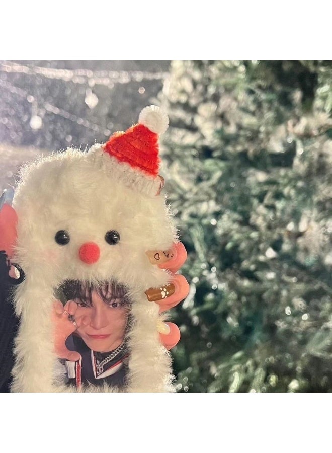 NIBEMINENT 1 - Piece Christmas Snowman Kpop Photo Card Holder Pendant Key Chain ID Badge Holder ID Card Holder Photo Card Protector for School ID Office ID Access Card for Women Girls - Image 1