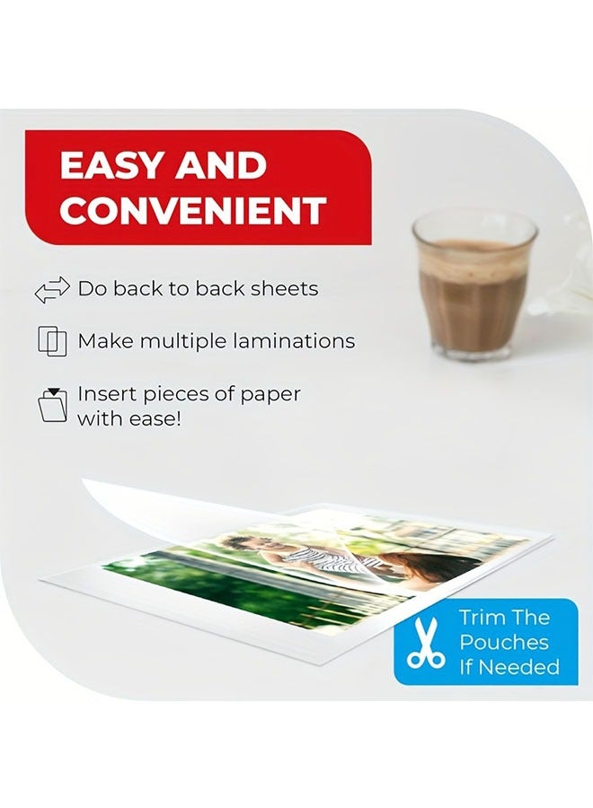 ﻿ 100PCS photo film, 7.4 inches * 5.31 inches, Thermal Laminating Film Clear,  Thermal Laminating Pouch, Laminating Sheets, Camera Film, hot laminated bag, laminated paper, transparent, office and school supplies - Image 3