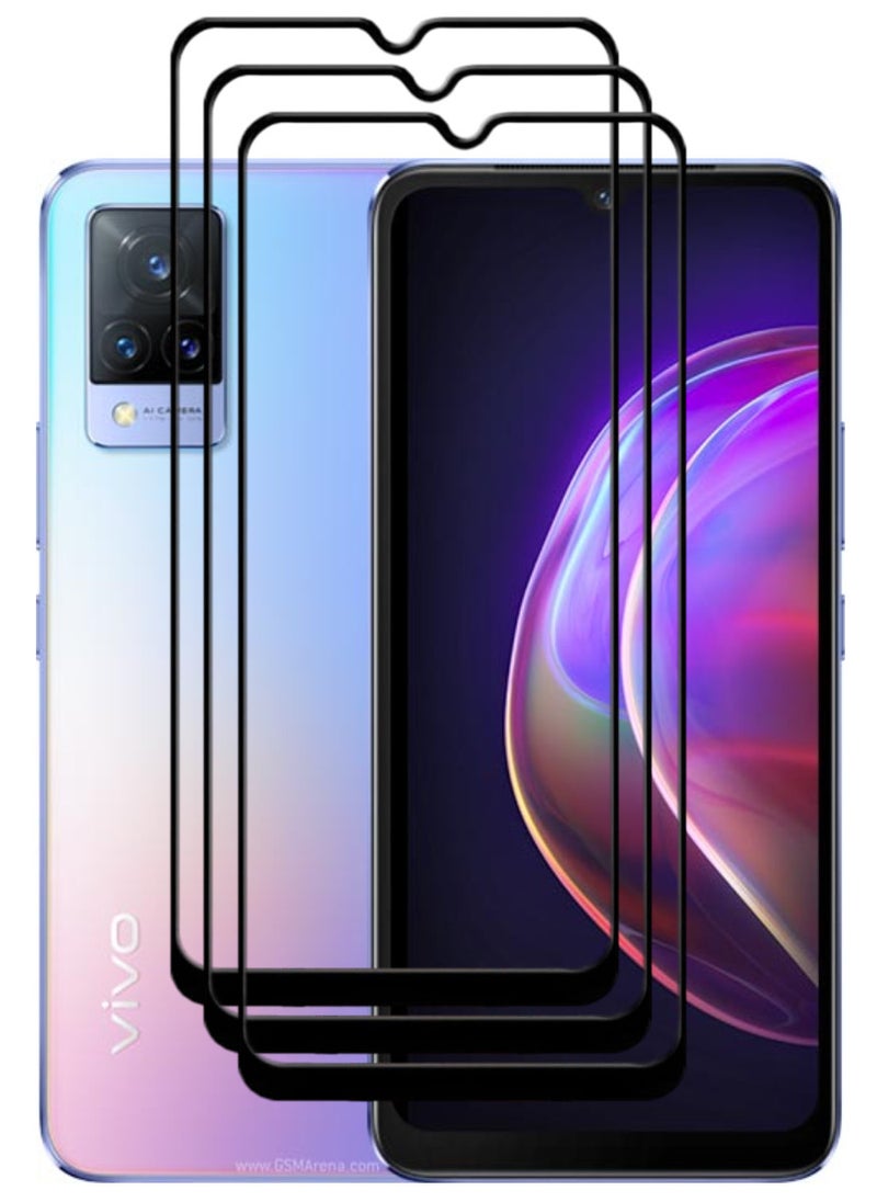 ACLIX 3 Pieces Antistatic ESD Dustproof Premium Quality High Definition Tempered Glass Screen Protector Designed For vivo V21 - Image 1