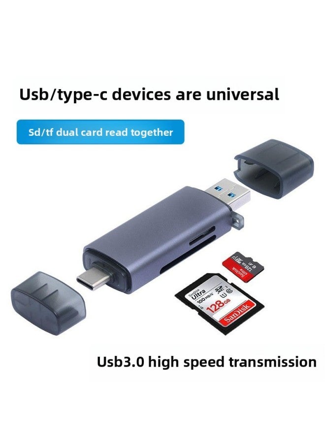 Type-c Card Reader Camera Sd Card Tf Multi-function Usb3.0 High-speed Internal Memory Card Typec Computer U Disk Suitable-Color:Usb3.0+type-c [supports Tf+sd] Dual Sim Card Reading-alloy Model-Capacity:Default Item  - Image 4