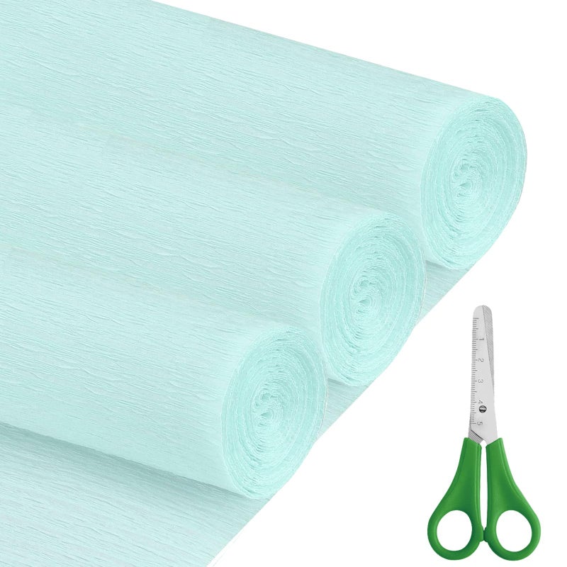 FYANER Crepe Paper Roll (17Inch x 8.2ft),3Rolls,Crepe Paper,DIY Gift Color Paper Flowers Set for Mother's Day, Valentine's Day, Birthday and Wedding Decoration Flowers Making (Red) - Image 1