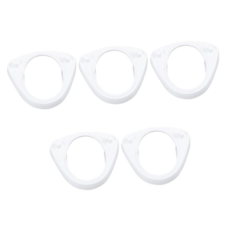 Wall Mounted Toothbrush Holder Set Of 5 For Electric And Manual Brushes Easy Cleaning White - Image 2