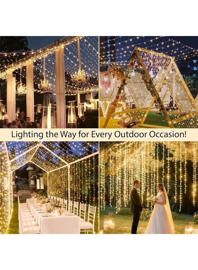 MODI 50M 480 LEDs Warm White, Outdoor String Lights, IP44 Waterproof Fairy Lights for Garden, Patio, Balcony, Wedding, Ramadan, Christmas & Home Decoration – Cu+PC Durable Material - Image 4