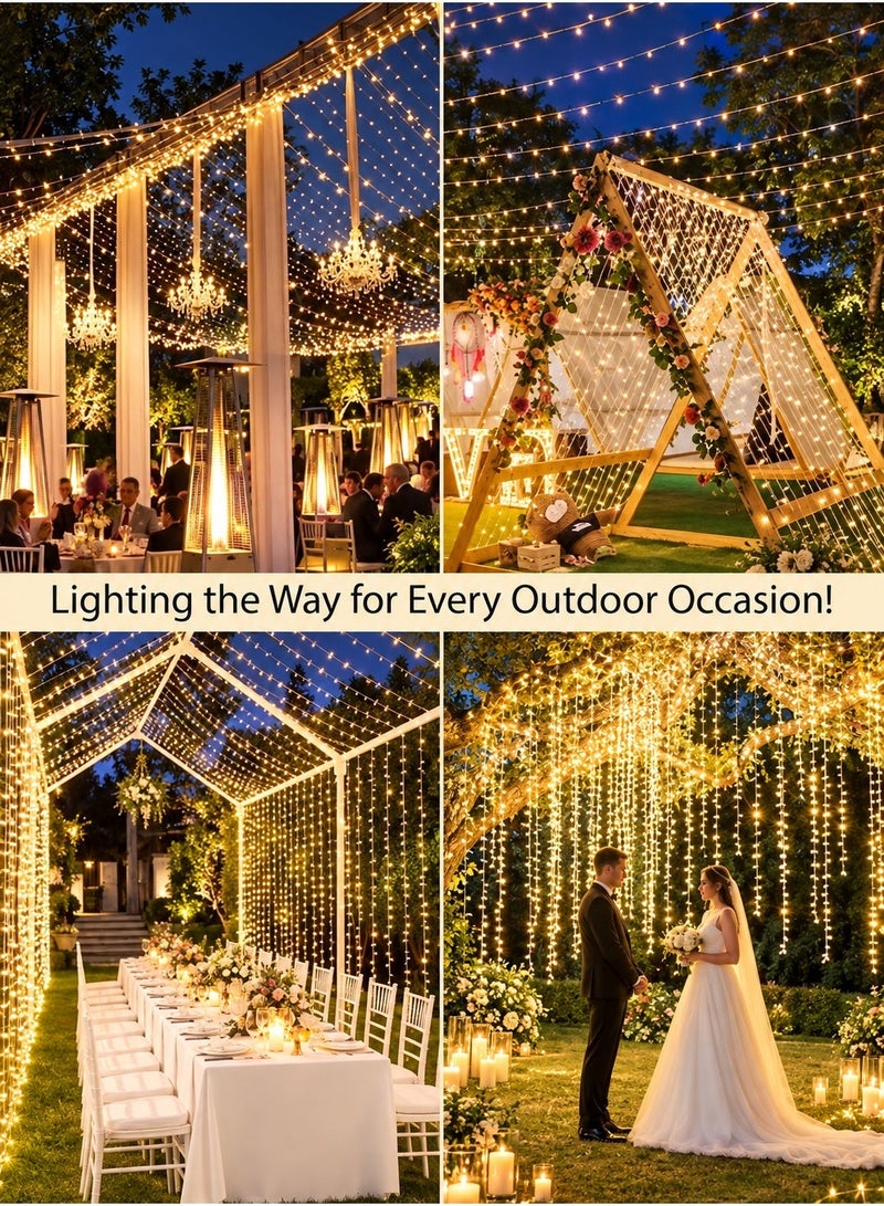 MODI 50M 480 LEDs Warm White Outdoor Ramadan Lights – IP44 Waterproof Fairy String Lights for Garden, Christmas Tree Decoration, Outdoor Ramadan, Eid Decorations & Holiday, Camping  Décor - Image 4