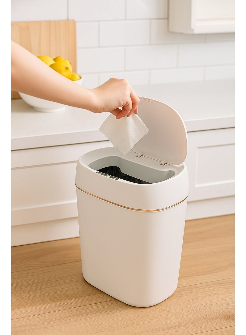 ايرس سلة مهملات ذكية بمستشعر حركة - سلة مهملات رفيعة تعمل تلقائيًا بمستشعر حركة للمطبخ وغرفة المعيشة وغرفة النوم والحمام - Image 1
