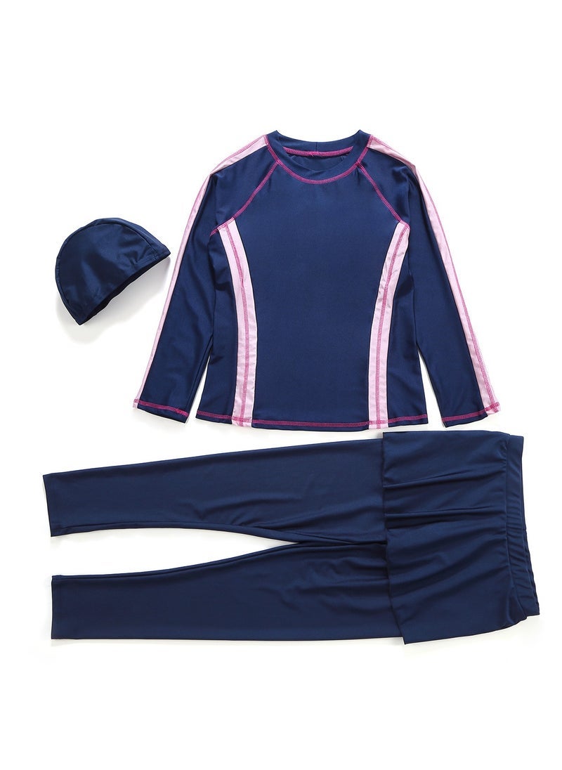 NADANBAO Modest Muslim Swimwear Girls Full Cover Islamic Hijab Sportswear Suit 3 Pieces Full Covered Burkini for Women - Image 4