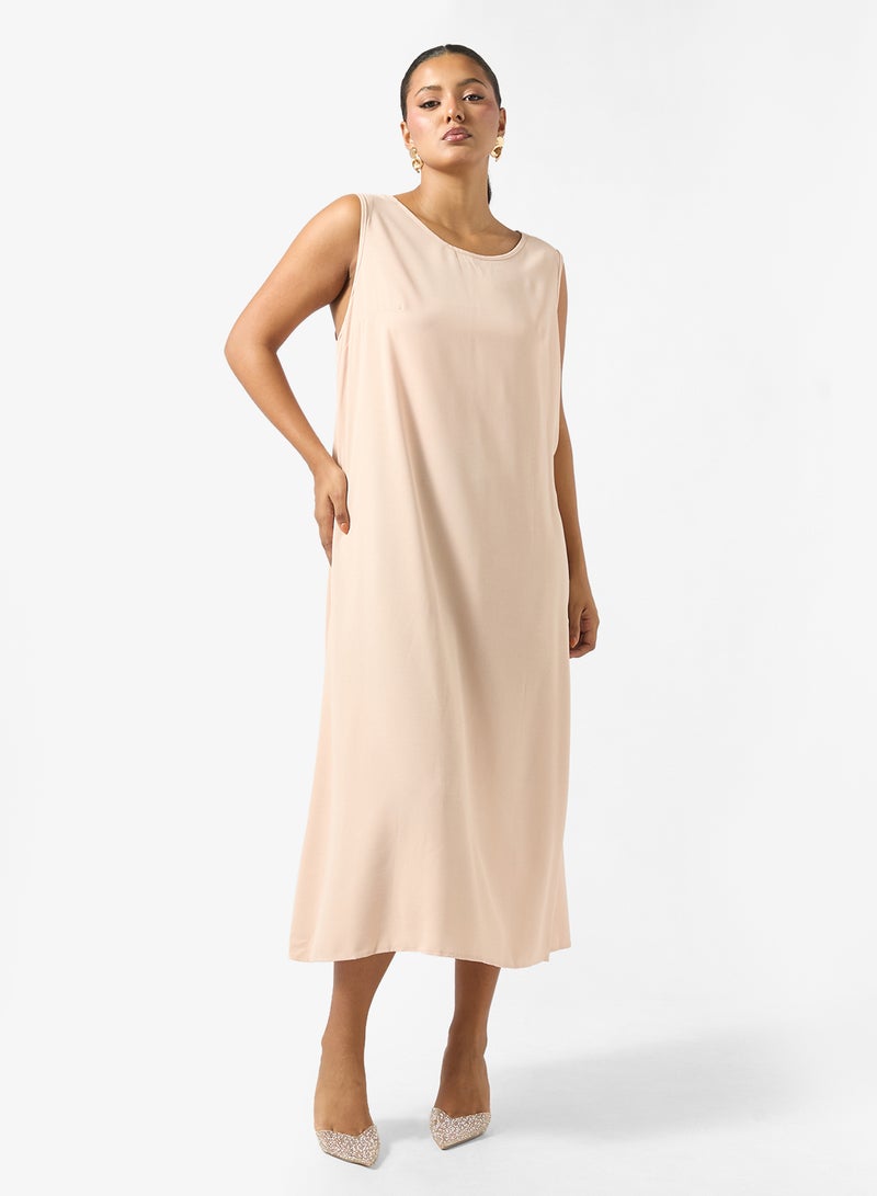 Khizana Printed Abaya With Inner Dress - Image 4