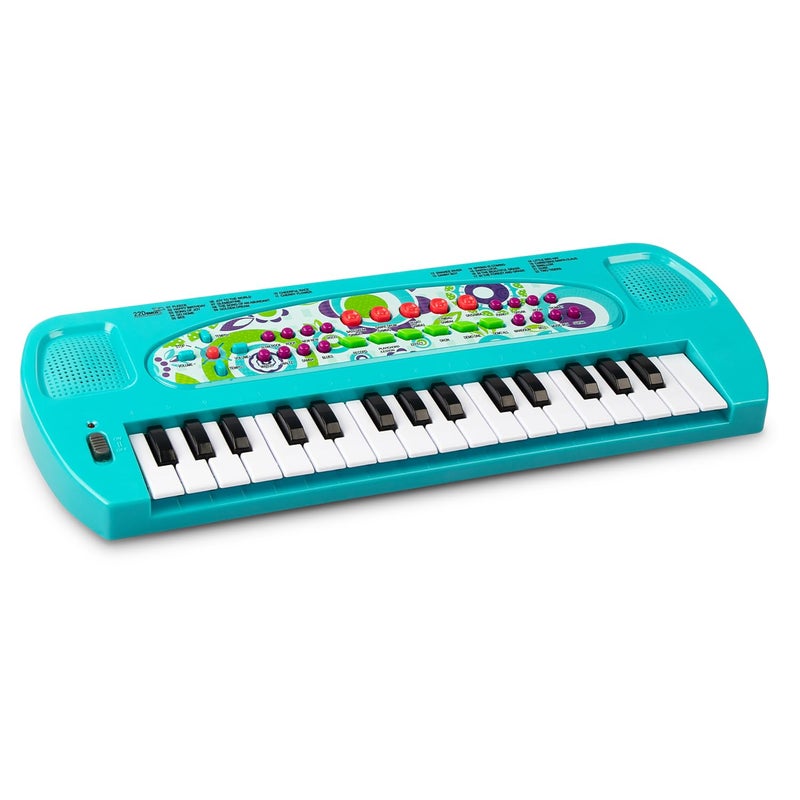 Raimy Mini Keyboard Piano for Kids 32 Keys Portable Piano Early Learning Educational Electronic Music Keyboard Instrument Toys for 3 4 5 6 Year Old Boys and Girls Blue - Image 2