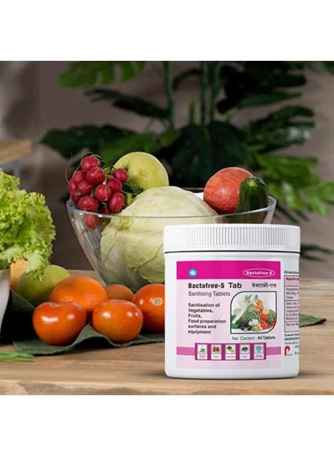 Generic Sanitizer tablets for Vegetables, Fruits Disinfectant Tablets - 40 Tablets Pack - Fruits and Vegetables Sanitizing Solution  - Image 2