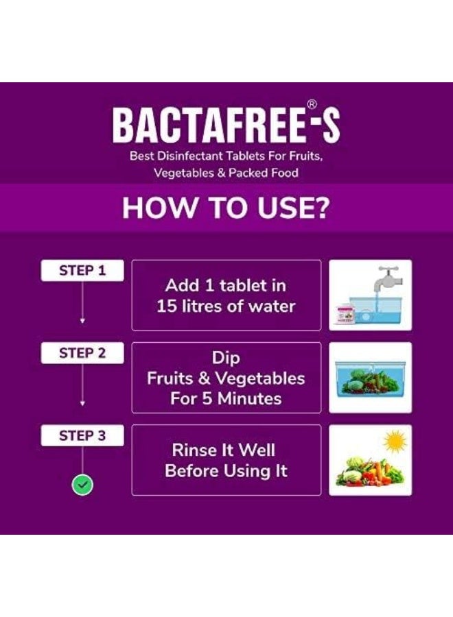Generic Sanitizer tablets for Vegetables, Fruits Disinfectant Tablets - 40 Tablets Pack - Fruits and Vegetables Sanitizing Solution  - Image 3