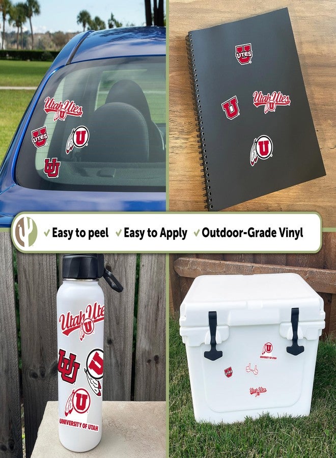 Desert Cactus University of Utah Sticker UT Utes Vinyl Decals Laptop Water Bottle Car Scrapbook Sheet (Type 2) - Image 2