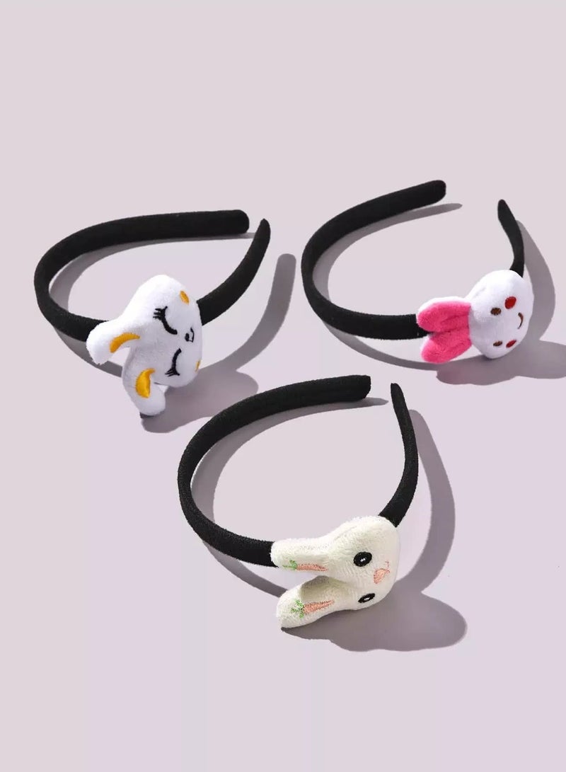 3pcs Toddler Girls Rabbit Decor Hair Hoop  - Image 2