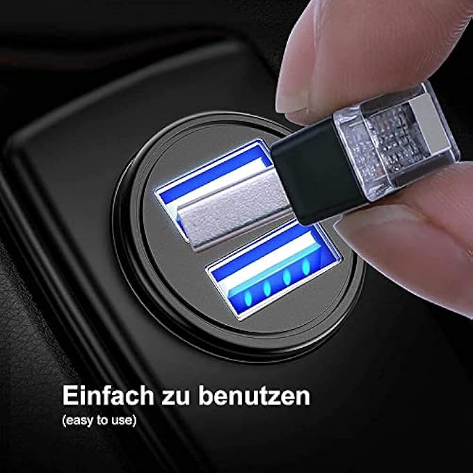 اليمن 7 قطع من مصابيح LED للجو الداخلي للسيارة ومصباح ليلي محمول بمنفذ USB 7 ألوان للديكور وإضاءة الحفلات - Image 5