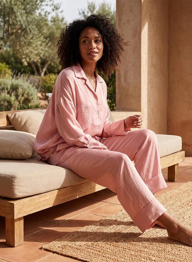 Splash FAV Fav Pyjama Set Shirt & Trousers Velvet