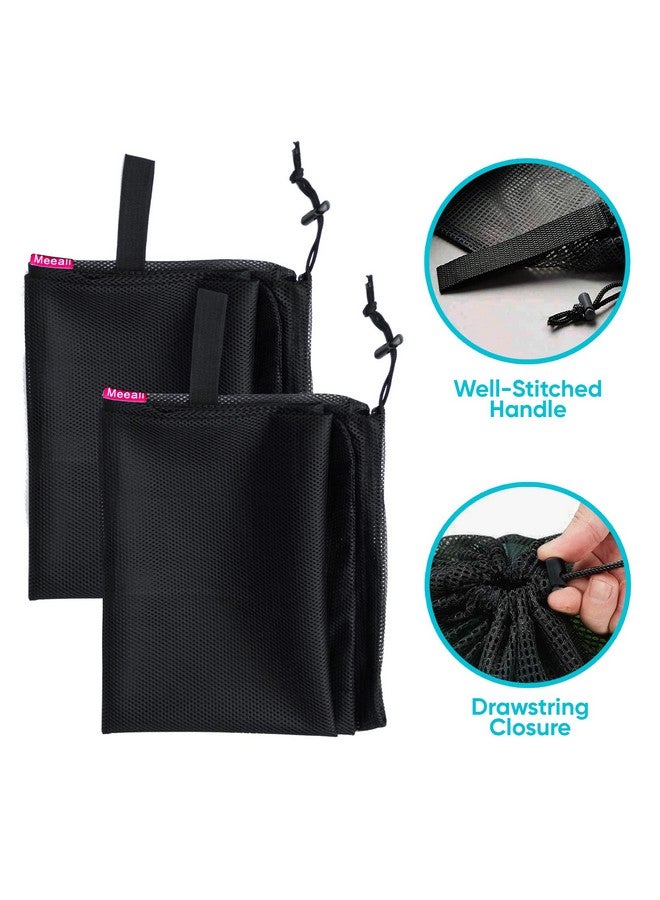 Meeall 2 Pack Laundry Bags Heavy Duty Mesh Wash Bags with Drawstring Closure for College, Dorm, Travel, Family and Apartment Dwellers, 24 x 36 Inches, Black - Image 4