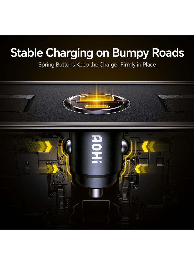 CHU DAI 75W 2-Ports Fast Car Charger USB-C PD30W & USB-A SCP 45W For tablets / Phones Space Black - Image 4