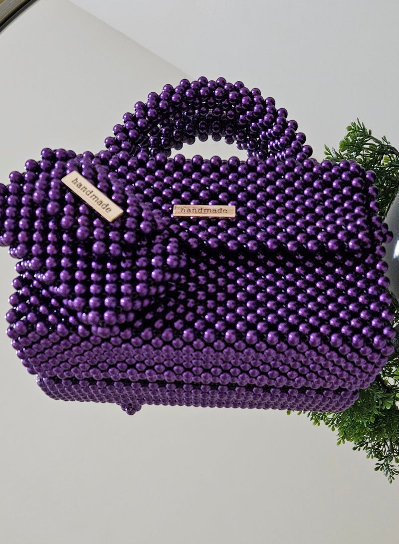 Handmade Elegant beaded hand/ shoulder/ crossbody bag with card holder as a gift for women - Image 5