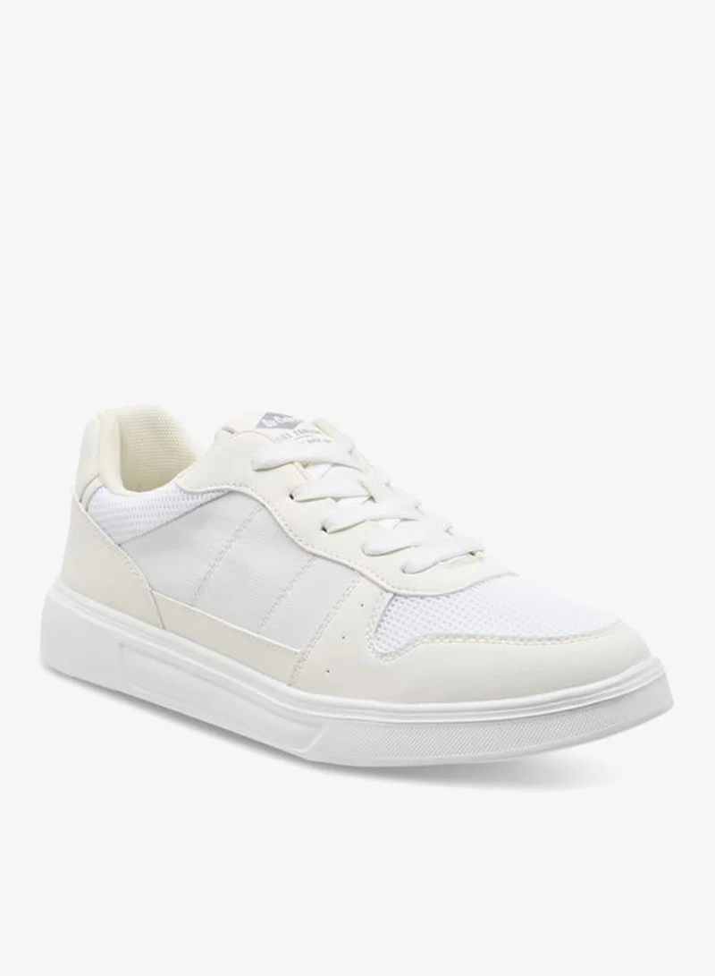 Lee Cooper Men's Panelled Sneakers with Lace-Up Closure