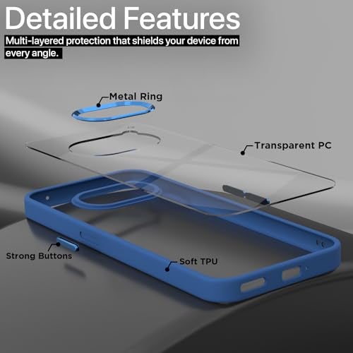 Pikkme Back Cover | Electroplated Chrome Metal Ring | Full Camera Protection | Raised Edges | Super Soft Side TPU | Bumper Case for Nothing Phone 2A / Nothing Phone 2A Plus (Indigo) - Image 3