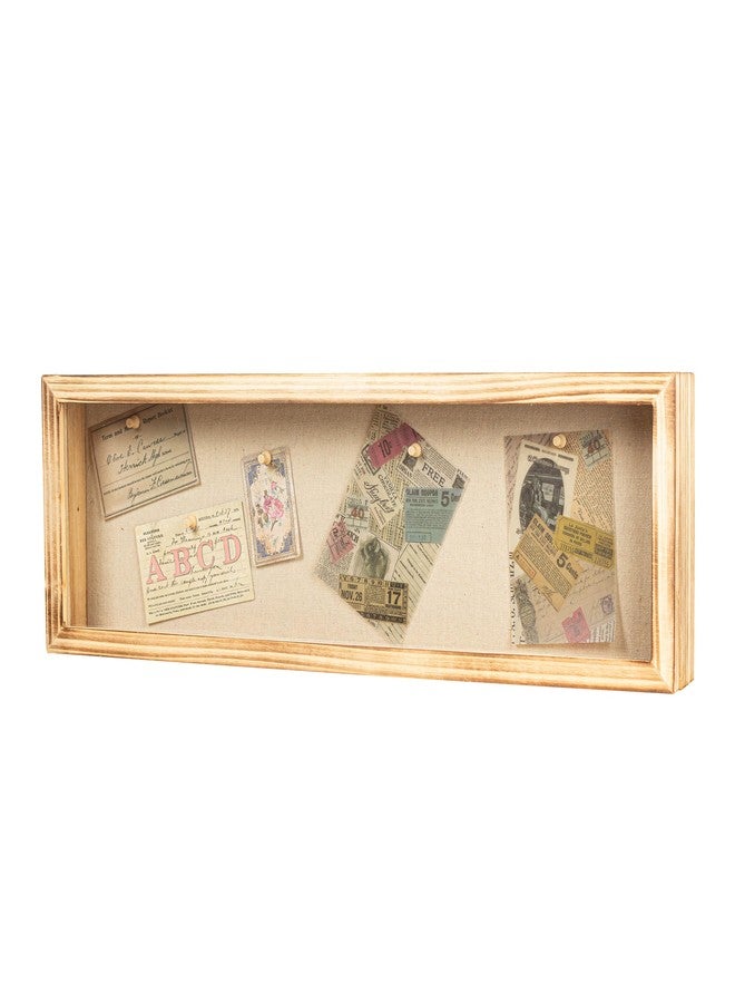 Freezing point Shadow Box Frame 8x25 Flower Shadow Box Pin Display Case Cabinet Picture Frame with Linen Back Memorabilia Awards Medals Badge Bouquet Wedding Memory Box for Keepsakes Long - Image 3