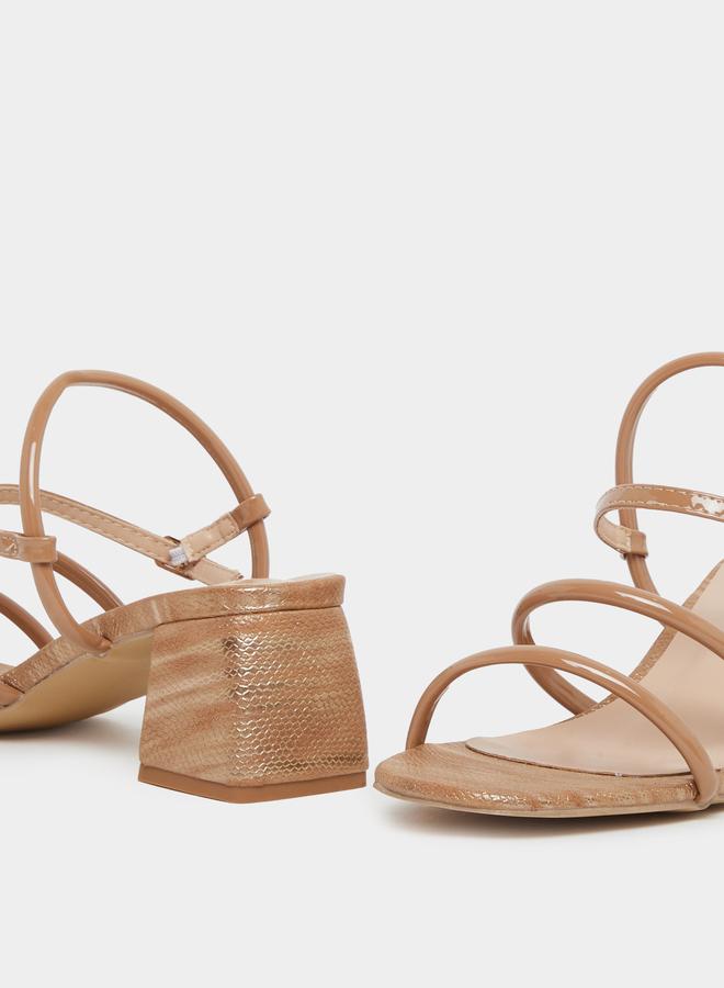 ستايلي صنادل بكعب عريض بحزام خلفي ستايلي - Image 3