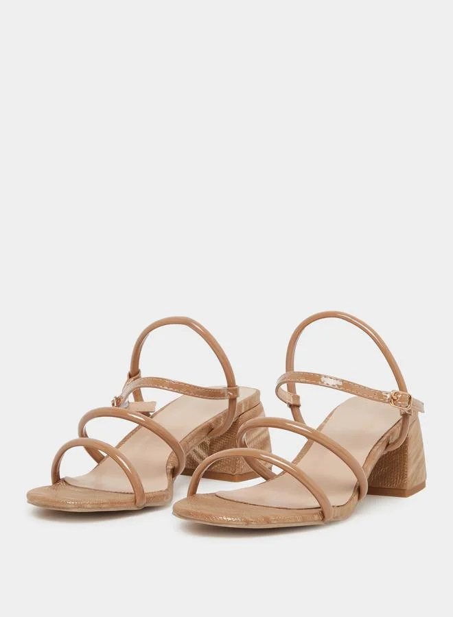 ستايلي Styli Sling Back Block Heel Sandals