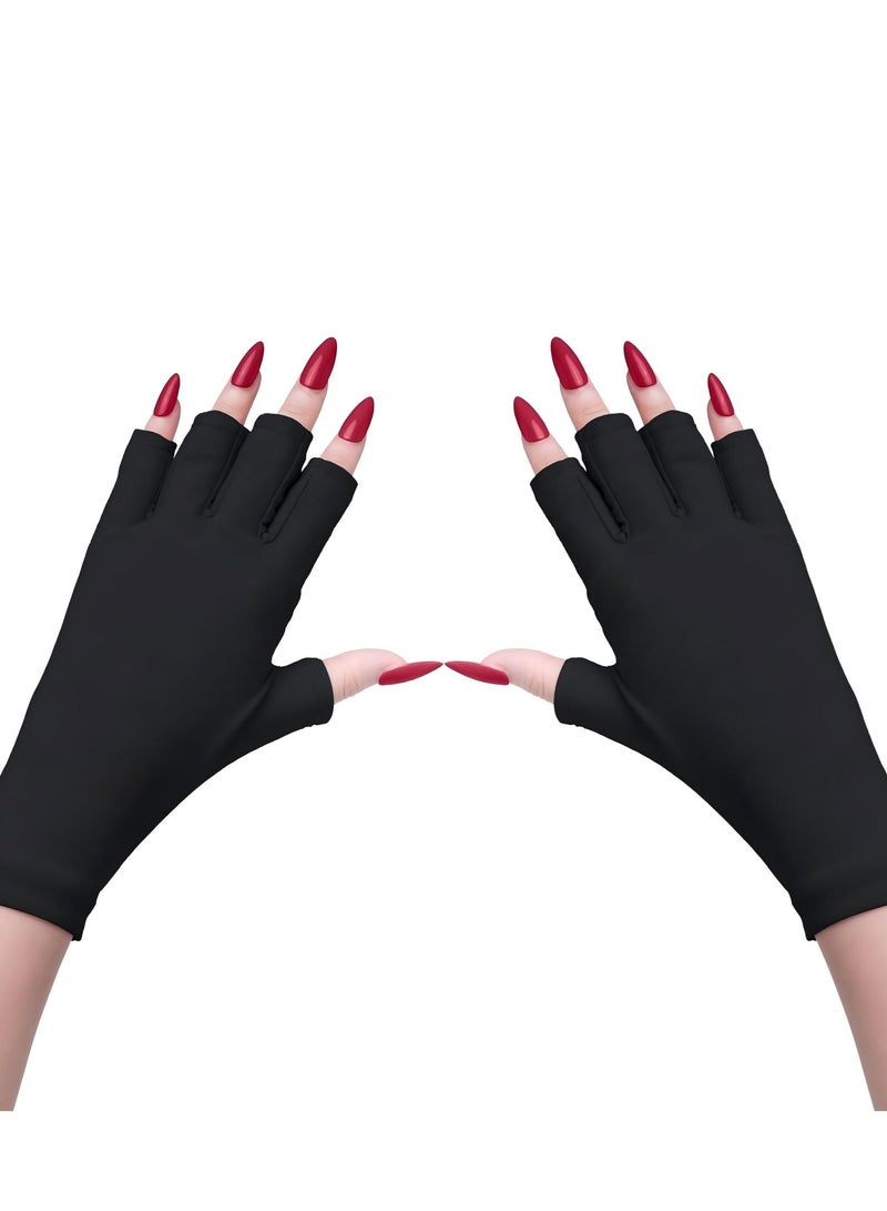 Women’s UV Protection Gloves for Nail Lamp – Professional UPF 50+ Sun Protection Gloves for Gel Manicure and Outdoor Use, Reusable Anti-UV Gloves - Image 1