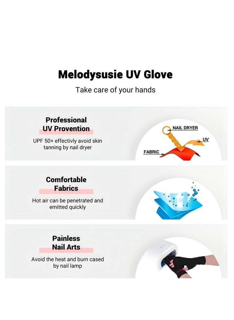 Women’s UV Protection Gloves for Nail Lamp – Professional UPF 50+ Sun Protection Gloves for Gel Manicure and Outdoor Use, Reusable Anti-UV Gloves - Image 5