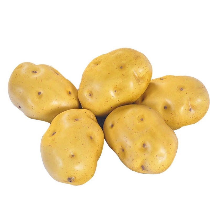 Lorigun Lorigun Foam Fake Potatos Simulation Bubble Fruits & Vegetables Emotion Arrangement Scenes Props Simulation Potato X 5Pcs  - Image 1