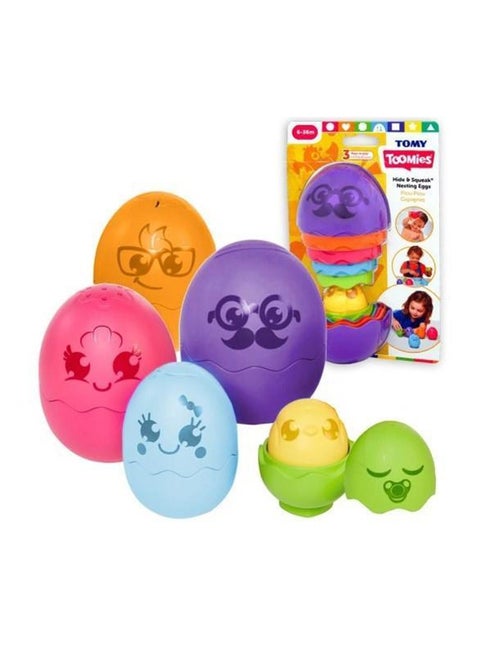 TOMY Toomies Hide & Squeak Nesting Eggs