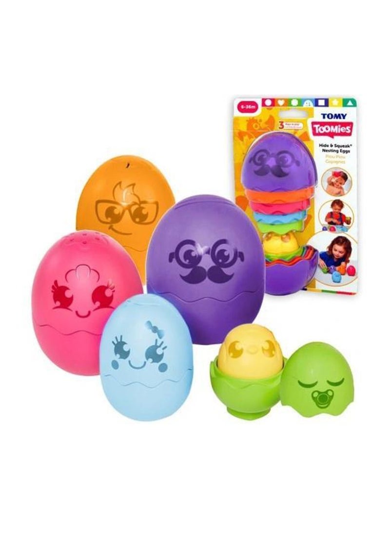 TOMY Toomies Hide & Squeak Nesting Eggs