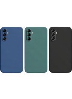 ساراونت غطاء حماية من السيليكون غير اللامع لهاتف Samsung Galaxy A35 5G - نحيف، ملون، جيد الإمساك (أسود، أزرق، أخضر)  - Image 1
