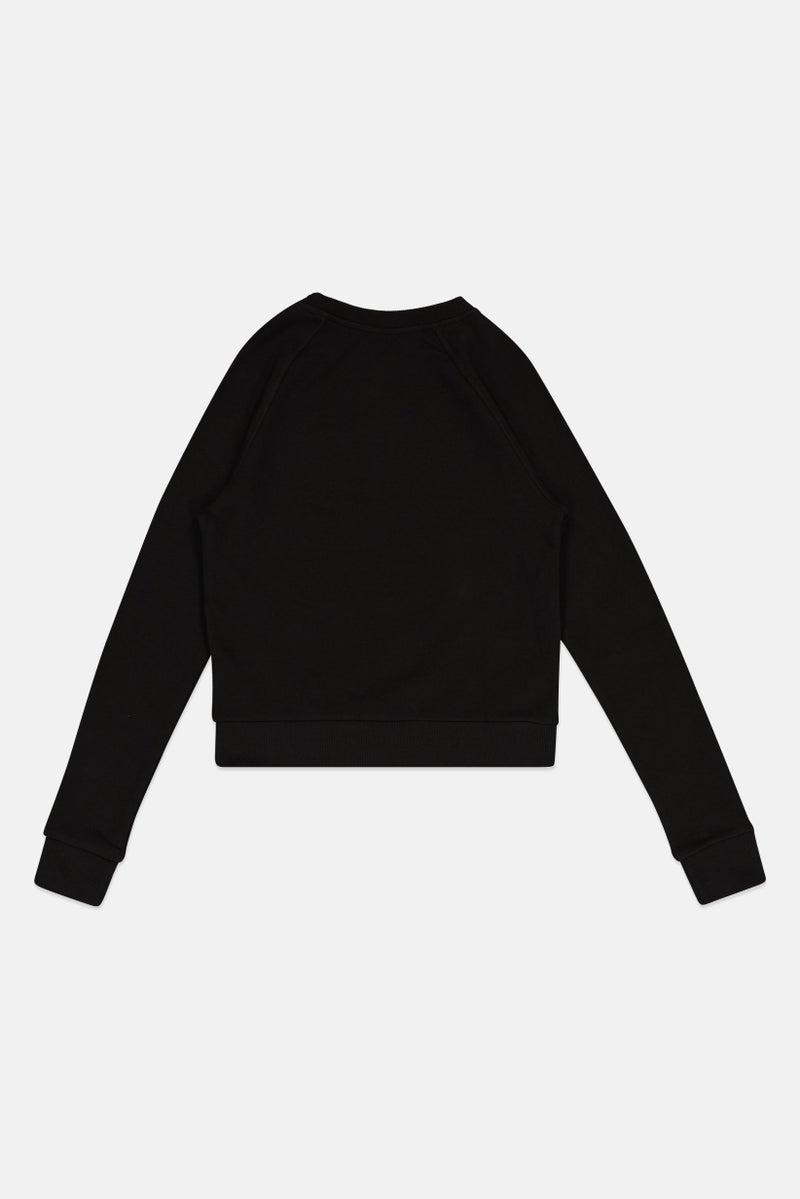 Reebok Women Sportswear Fit Long Sleeve Outdoor Sweatshirt, Black - Image 3