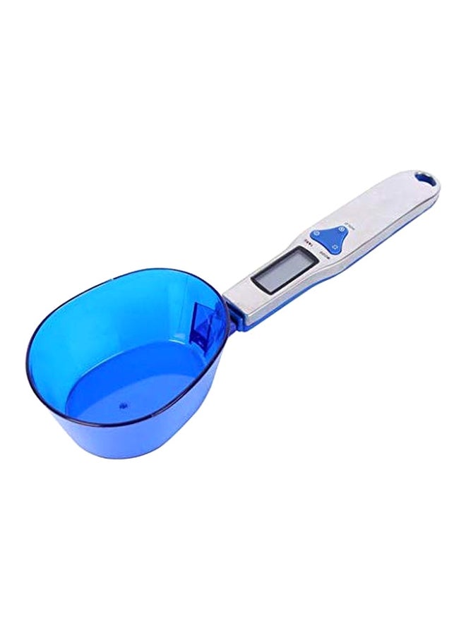 RIXI Spoon Shaped Electronic Food Weight Scale Blue/White 3.7x2.8x0.7inch - Image 1