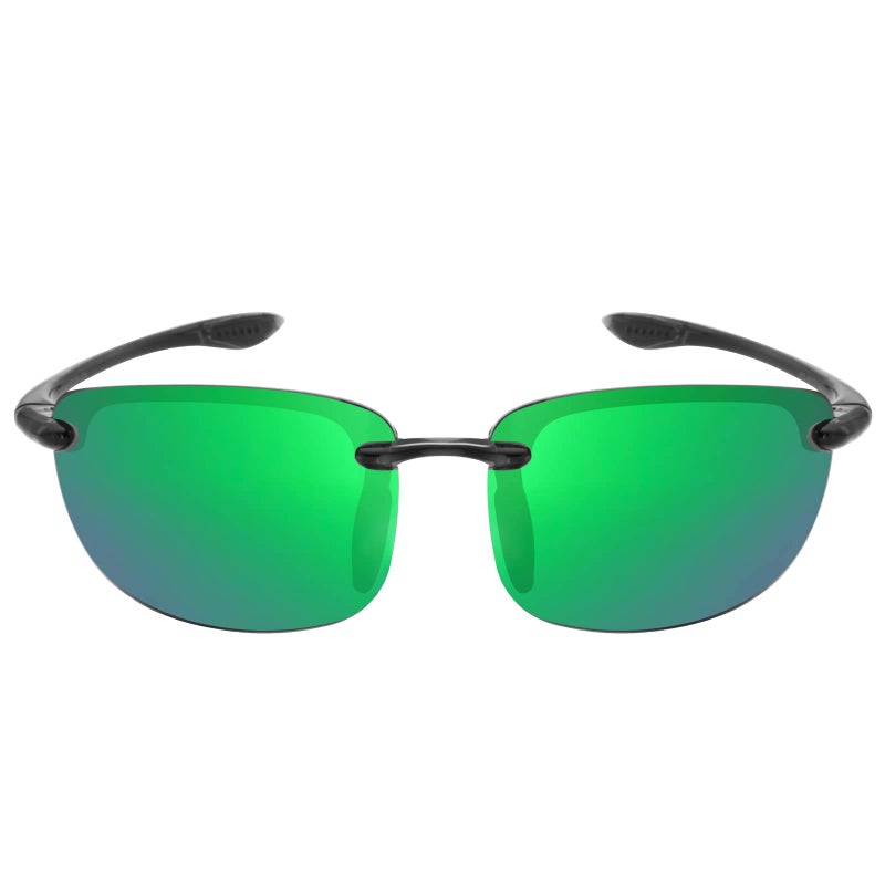 JULI Eyewear نظارات شمسية مستقطبة من النايلون من جولي للرجال والنساء لقيادة وصيد الأسماك والبيسبول 8001 (نايلون مستقطب رمادي/أخضر ريفو) - Image 2