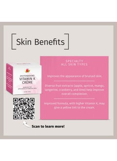 Reviva Labs Reviva Labs Vitamin K Crème for Bruising, Under-Eye Dark Circles, and Wrinkles with Soybean Oil and Natural Fruit Extracts - 2 Oz, for Skin and Face  - Image 5