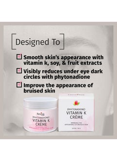 Reviva Labs Reviva Labs Vitamin K Crème for Bruising, Under-Eye Dark Circles, and Wrinkles with Soybean Oil and Natural Fruit Extracts - 2 Oz, for Skin and Face  - Image 4