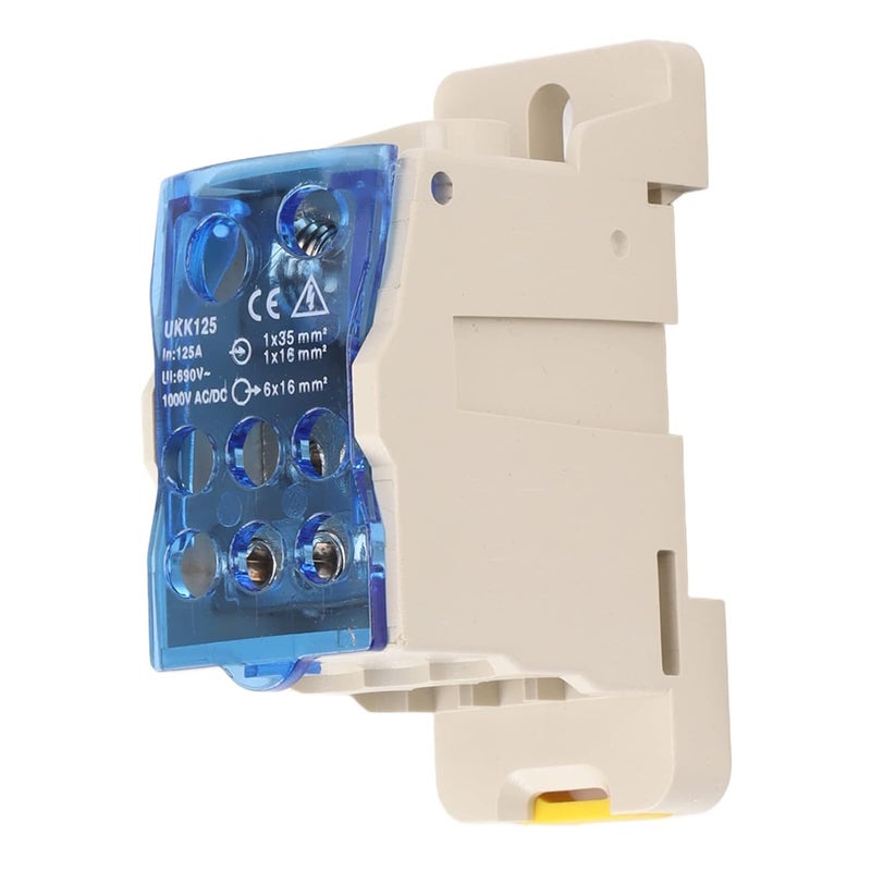 صندوق تقاطع طاقة 125 أمبير، تركيب على سكة دين، علبة من البولي كربونات، موصل نحاسي، غطاء شفاف - Image 5