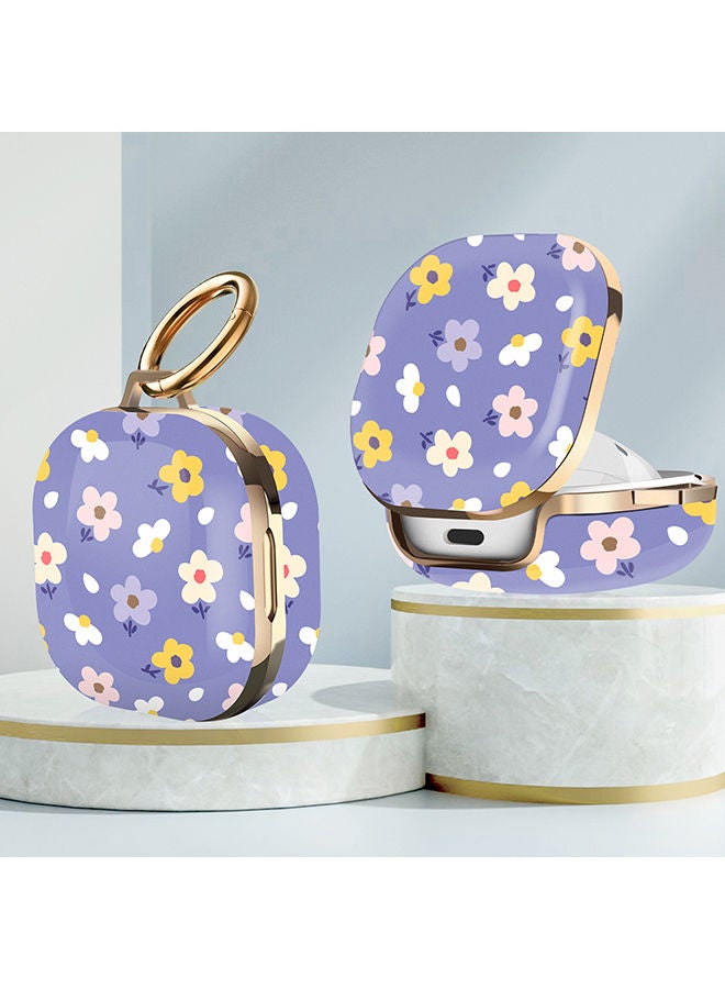 O Ozone Case for Galaxy Buds Live Case (2020) / Galaxy Buds 2 Case (2021) / Galaxy Buds Pro Case (2021) Cute Patterns Hard Shell Protective Cover Violet - Image 4