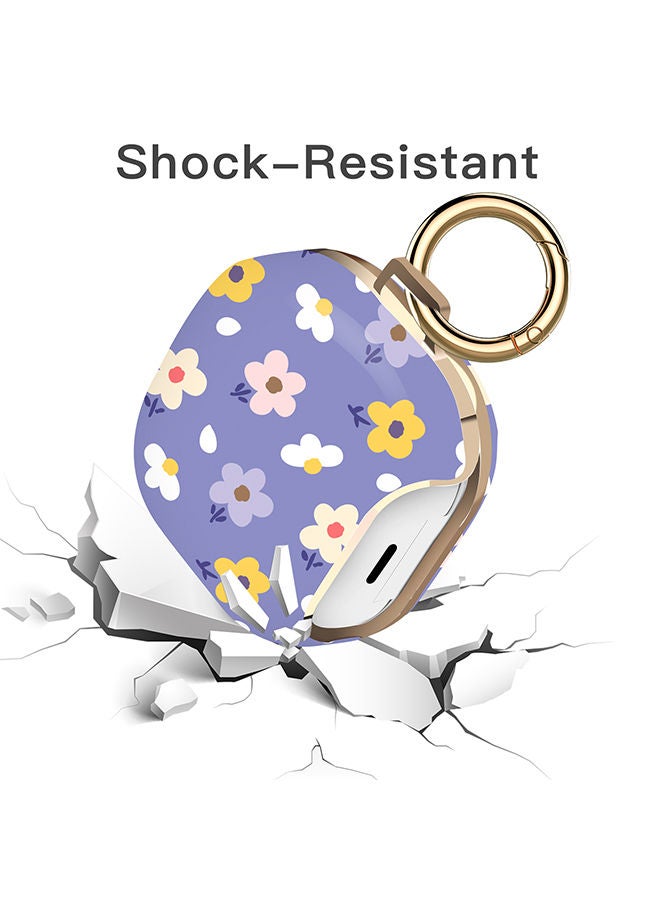 O Ozone Case for Galaxy Buds Live Case (2020) / Galaxy Buds 2 Case (2021) / Galaxy Buds Pro Case (2021) Cute Patterns Hard Shell Protective Cover Violet - Image 5