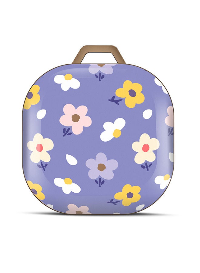 O Ozone Case for Galaxy Buds Live Case (2020) / Galaxy Buds 2 Case (2021) / Galaxy Buds Pro Case (2021) Cute Patterns Hard Shell Protective Cover Violet - Image 1