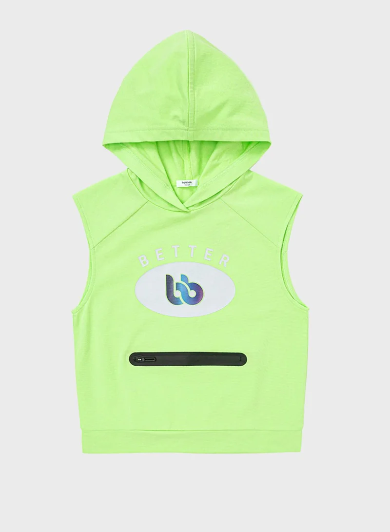 Balabala Kids Logo Hooded Vest