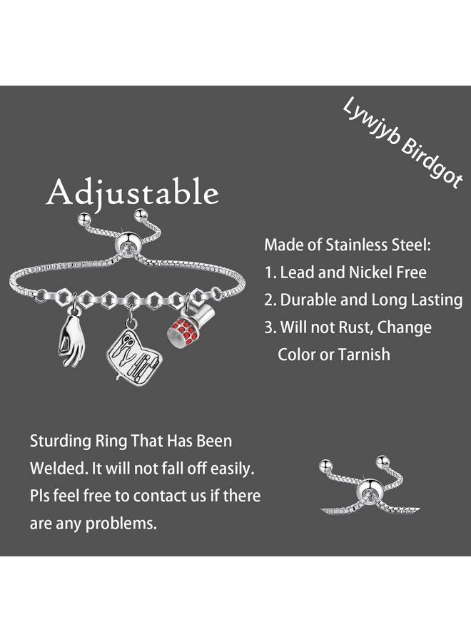 Lywjyb Birdgot سوار فني الأظافر هدية لفنان الأظافر مجوهرات فني الأظافر لمصفف الأظافر التجميل (بطاقة فني الأظافر) - Image 4