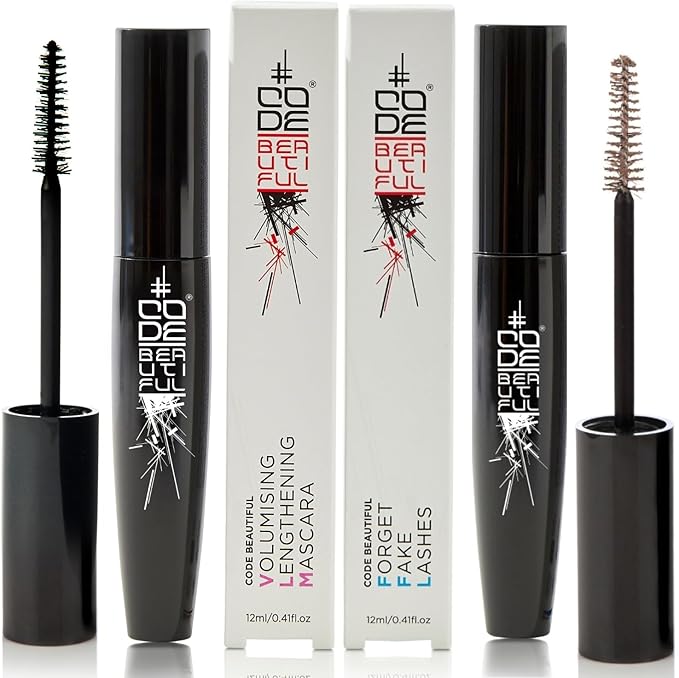 CODE Beautiful Lash Kit The Ultimate Lash Kit for Volume and Length Mascara Primer and Mascara Cruelty Free and Vegan Mascara for Sensitive Eyes 12ml Black 12ml - Image 1