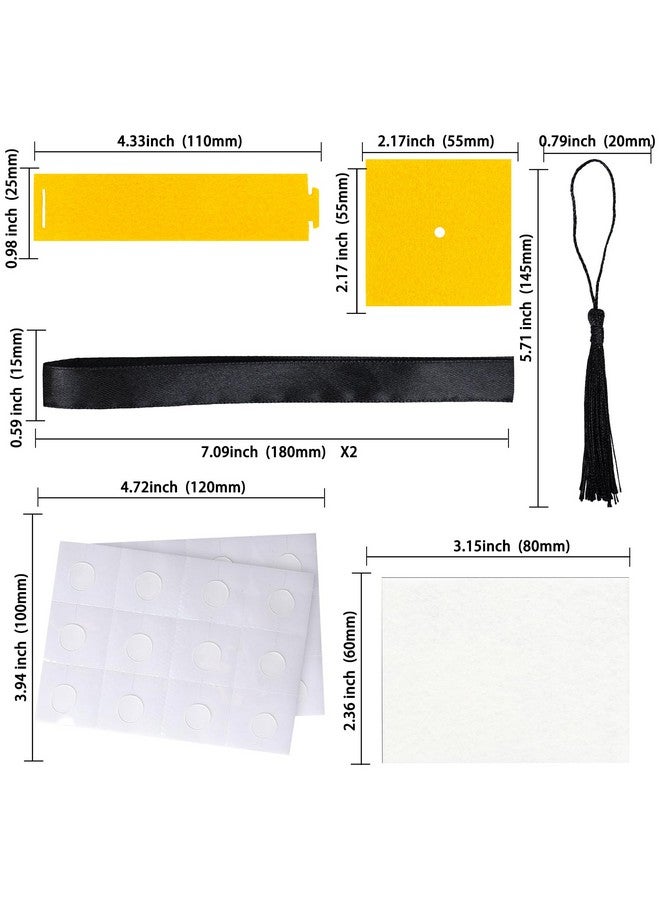 Ephlyn 24 Pack 3D 2025 DIY Graduation Cap Cupcake Toppers and 24Pcs Diploma 2025 Congrats Grad Cupcake Picks with Tassels for School Boys Girls Graduate Party Cake Decorations Supplies Gold Black - Image 2